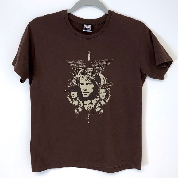 Bon Jovi Brown Headshot Tshirt 